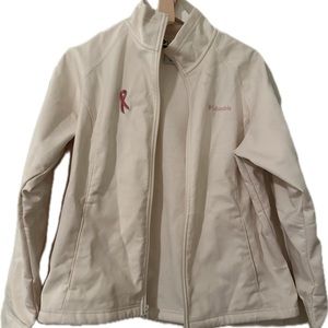 Columbia jacket - cream - breast cancer awareness